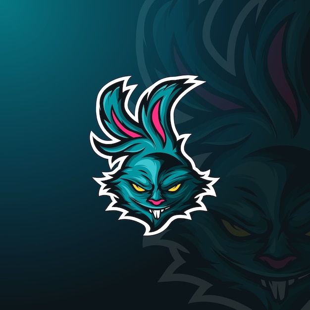 ANGRY RABBIT MASCOT LOGO E-SPORT