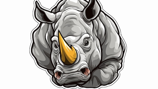 Vector angry rhino in sports mascot costume