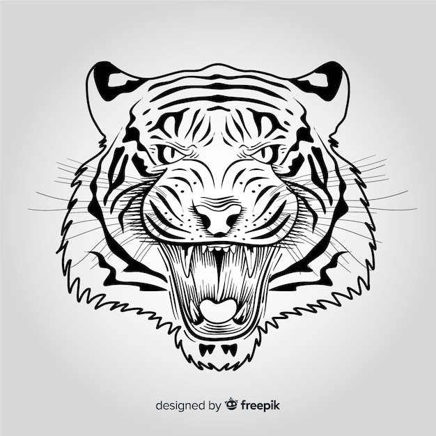 Angry tiger background