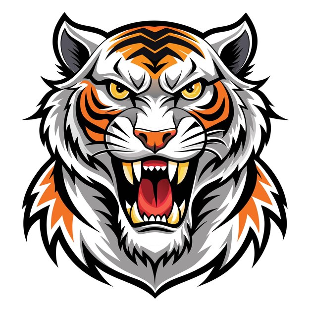 Vector an angry tiger logo for the tiger mascot