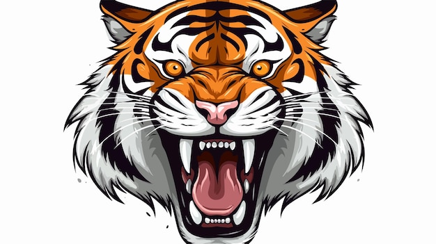 Angry Tiger Mascot Animal Character