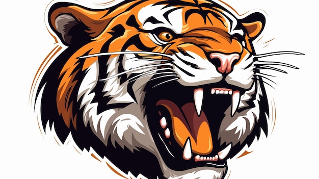 Angry Tiger Mascot Illustration