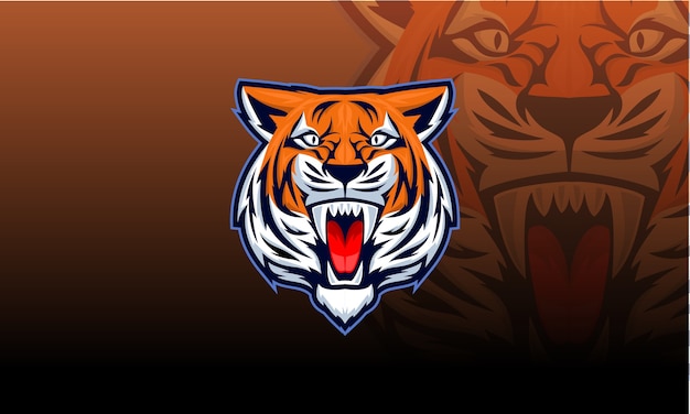 Angry tiger mascot illustration