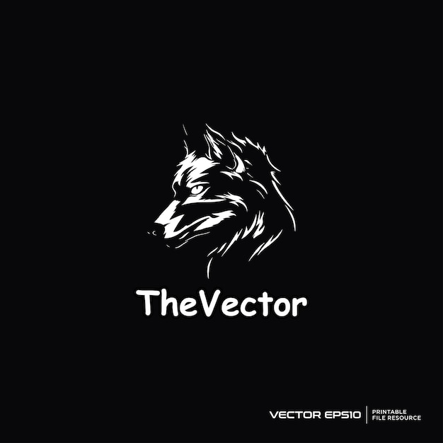 Vector angry wolf mascot vector logo character cartoon illustration eps10