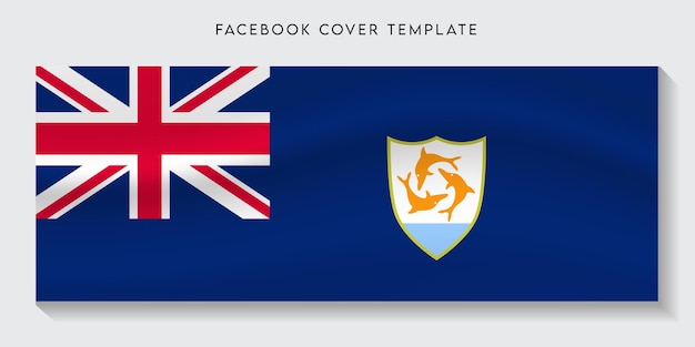 Anguilla flag facebook cover background