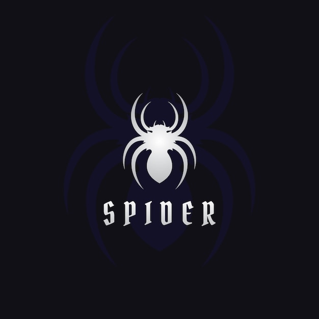 Animal Arachnida spider or tarantula logo silhouette design vector template