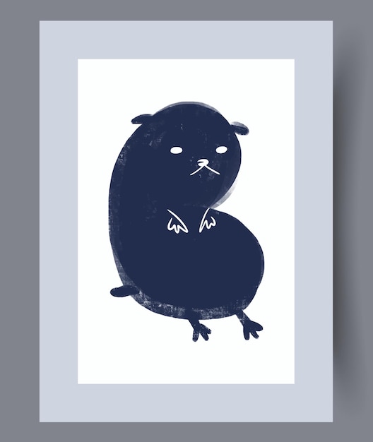 Animal beaver nordic gopher wall art print