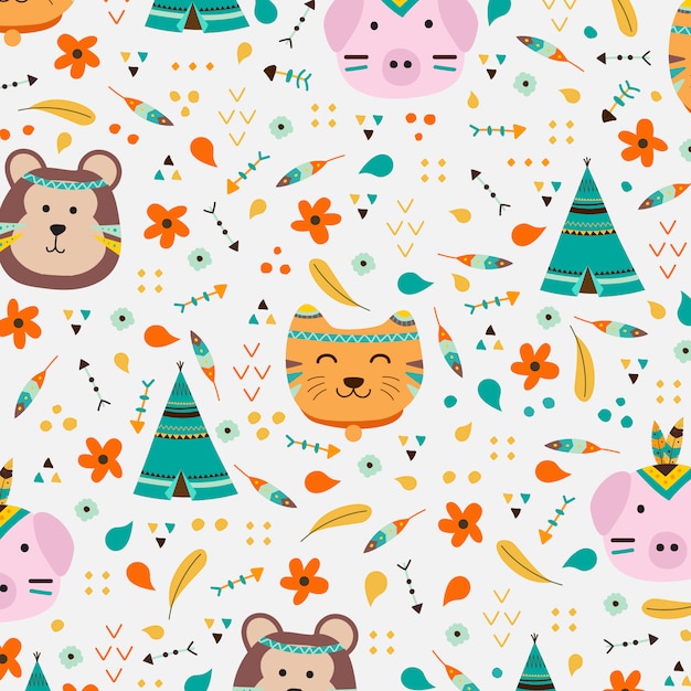 Animal Boho Style Background