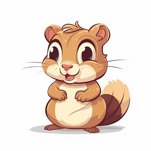 animal cute cartoon rodent character chipmunk squirrel funny little tree squirrel clipart