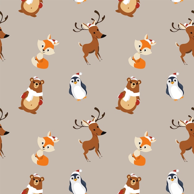 Animal cute pattern christmas