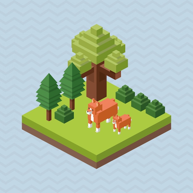 Animal design. Isometric. nature concept