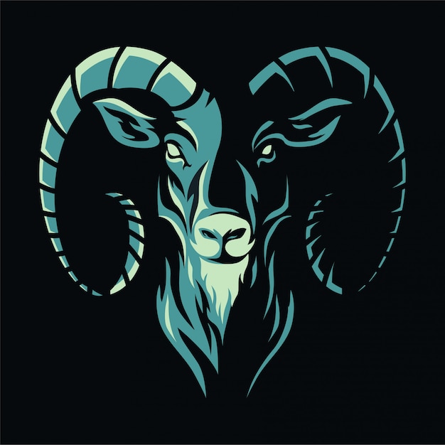 Animal Head - goat - logo/icon illustration mascot