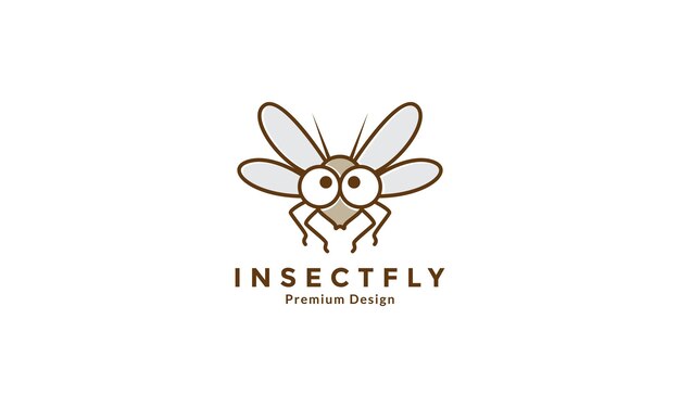 Animal insect honey bee fly logo design vector icon symbol illustration