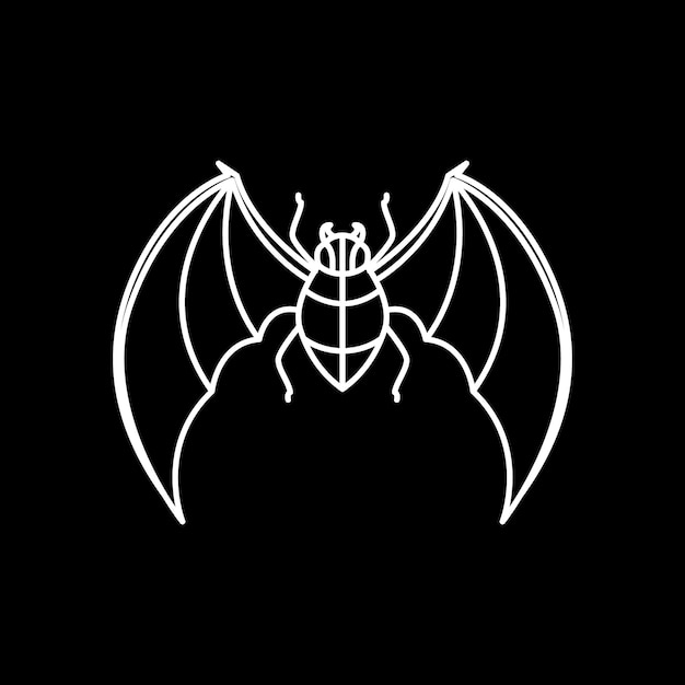 Animal insect spider with wings bats night dark minimal logo design design