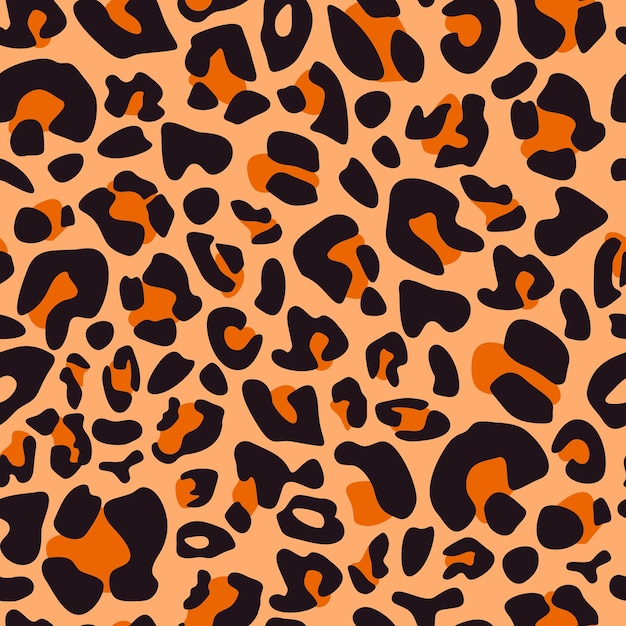 Animal leopard print seamless pattern