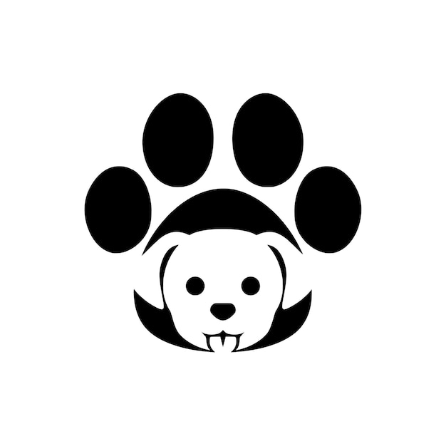 Animal love symbol Diamond paw print