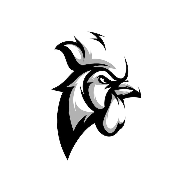 Animal Mascot Design  Black and White