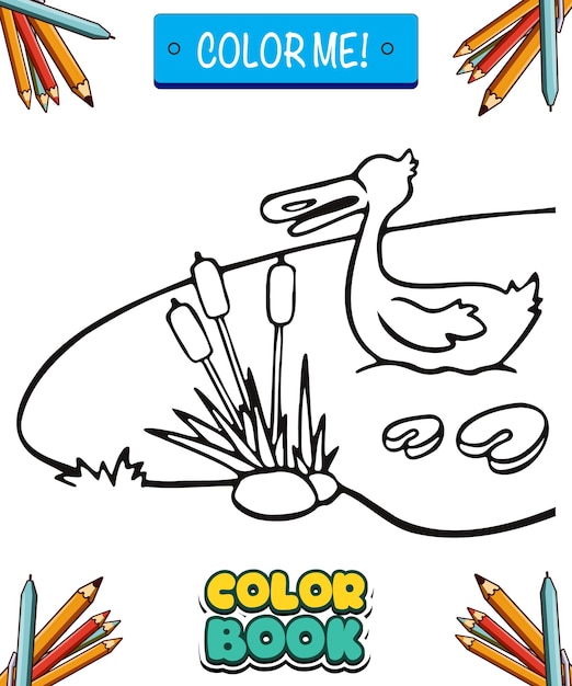 Animal outlline of farm animals coloring page