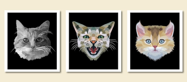 animal print pet pop art portrait isolated decoration