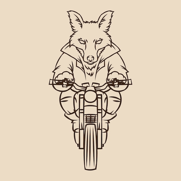 animal riding a motorbike