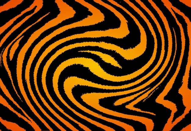 animal skin pattern of tiger leather in orange and black color