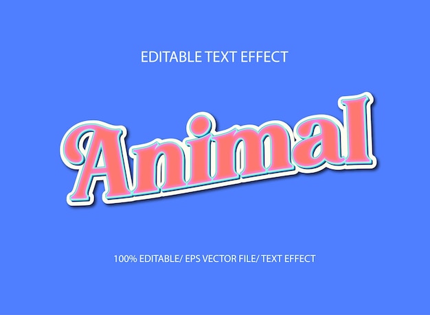 Animal text effect 3d text effect