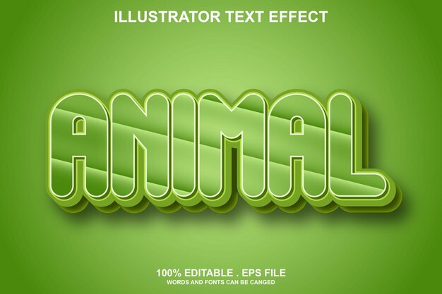 animal text effect editable