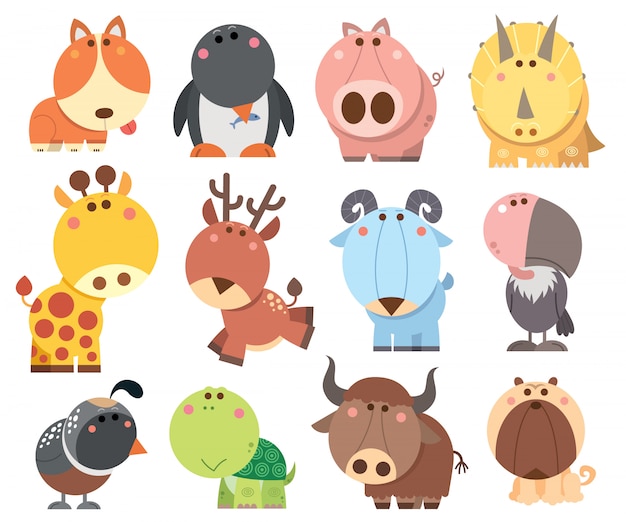 Animals cartoons collection