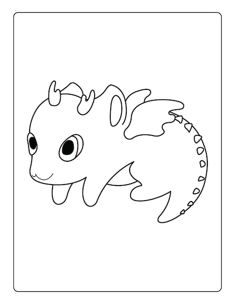 Animals Coloring Pages for kids with cute animals black and white activity worksheet