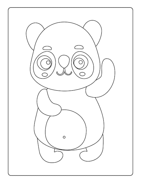 Animals Coloring Pages for kids with cute animals black and white activity worksheet