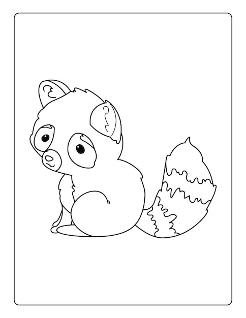 Animals Coloring Pages for kids with cute animals black and white activity worksheet