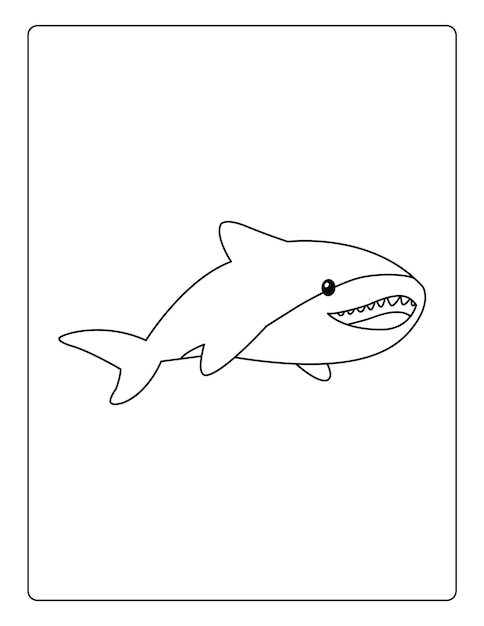 Animals Coloring Pages for kids with cute animals black and white activity worksheet