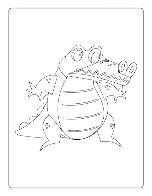 Animals Coloring Pages for kids with cute animals black and white activity worksheet