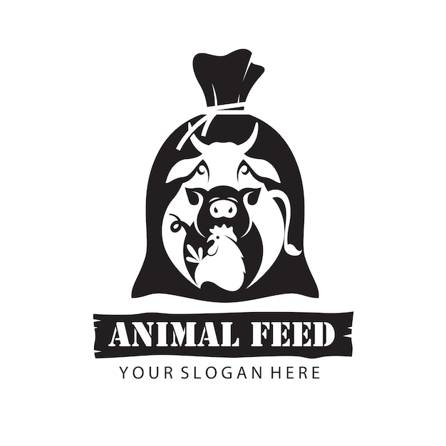 animals feed in sack