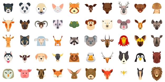 Animals icon set