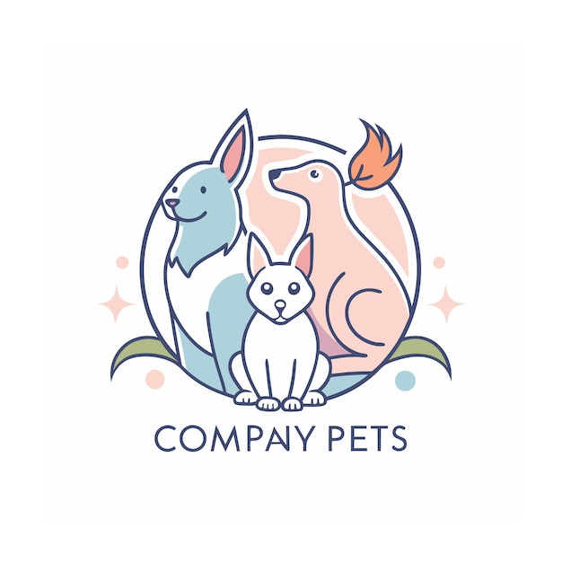 Animals and Pets logo template