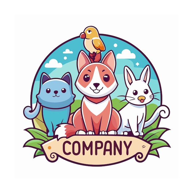 Vector animals and pets logo template