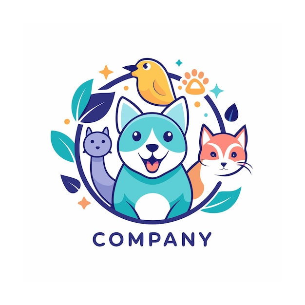 Animals and Pets logo template