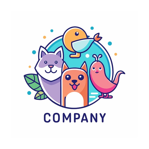 Vector animals and pets logo template