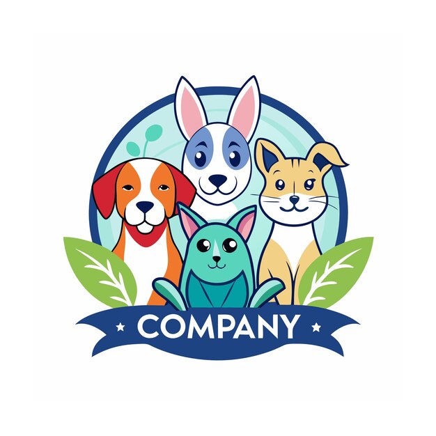 Animals and Pets logo template