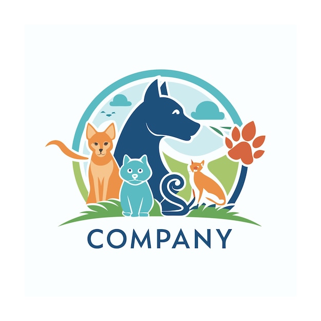 Animals and Pets logo template