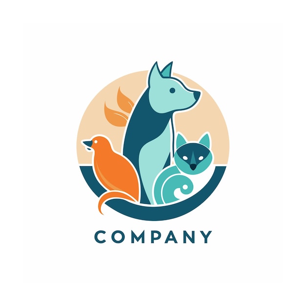 Animals and Pets logo template