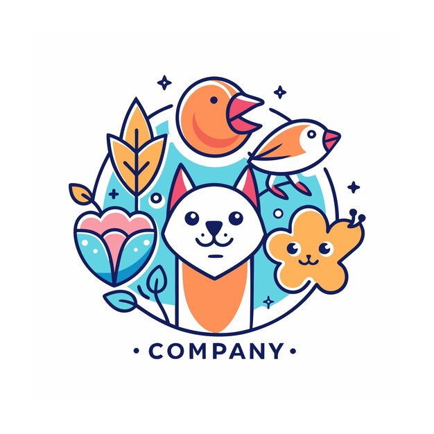 Vector animals and pets logo template