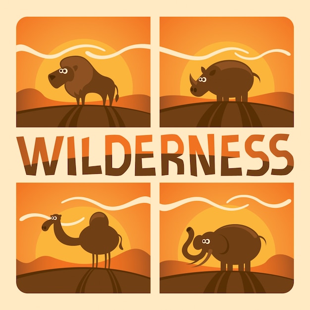 Animals in wilderness