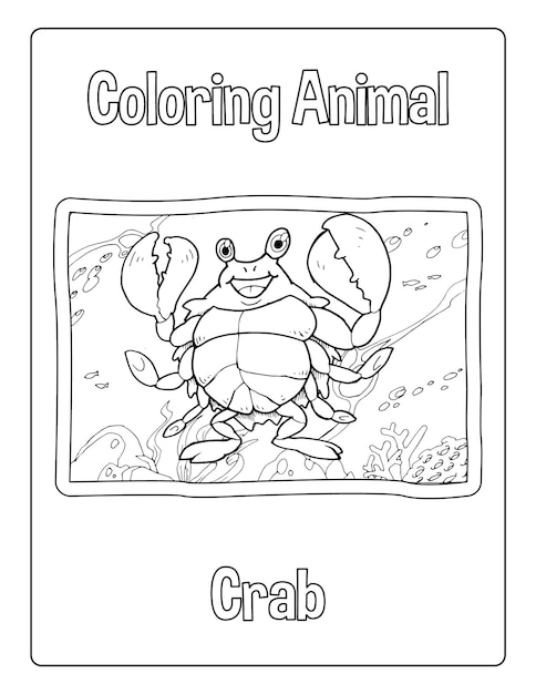 Animals A to Z coloring pages for kids with cute animals black and white activity worksheet