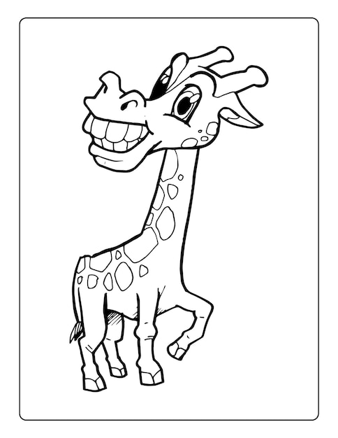 Animals A to Z coloring pages for kids with cute animals black and white activity worksheet