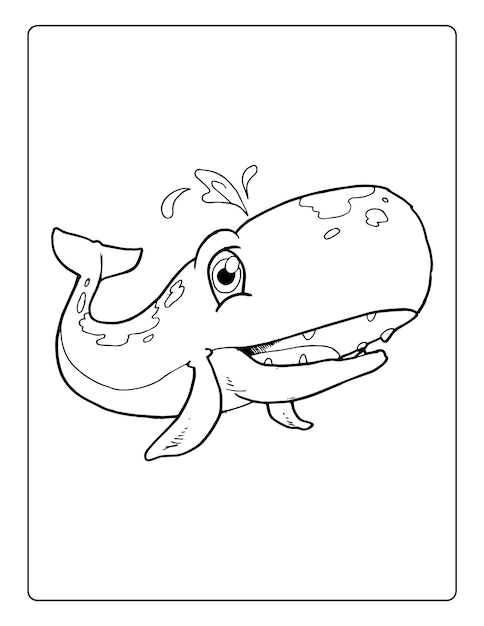 Animals A to Z coloring pages for kids with cute animals black and white activity worksheet