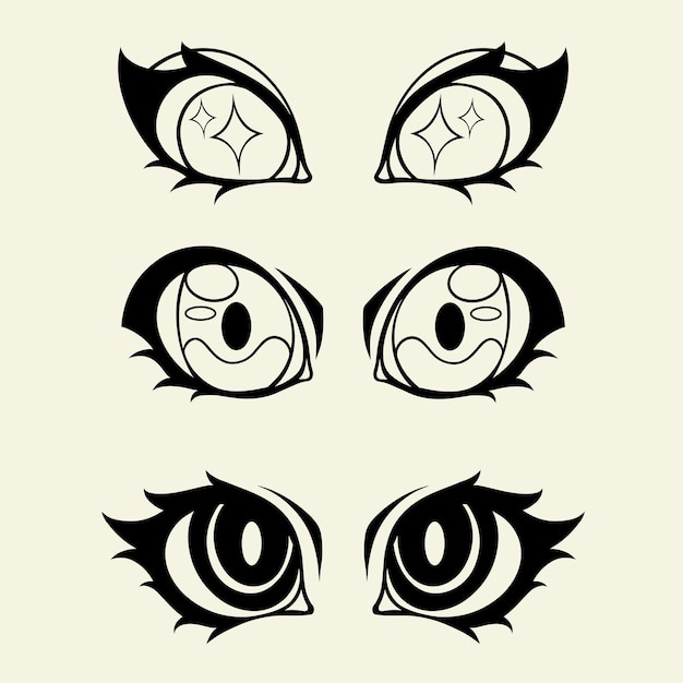 Anime Eyes Illustration Vector Asset