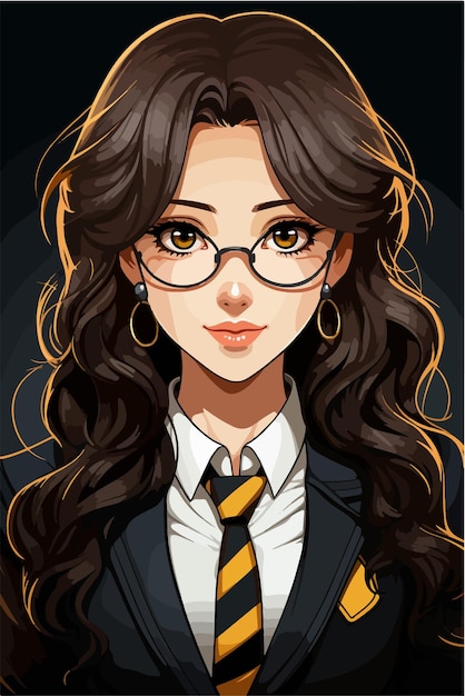 Anime style theme of lawyer girl