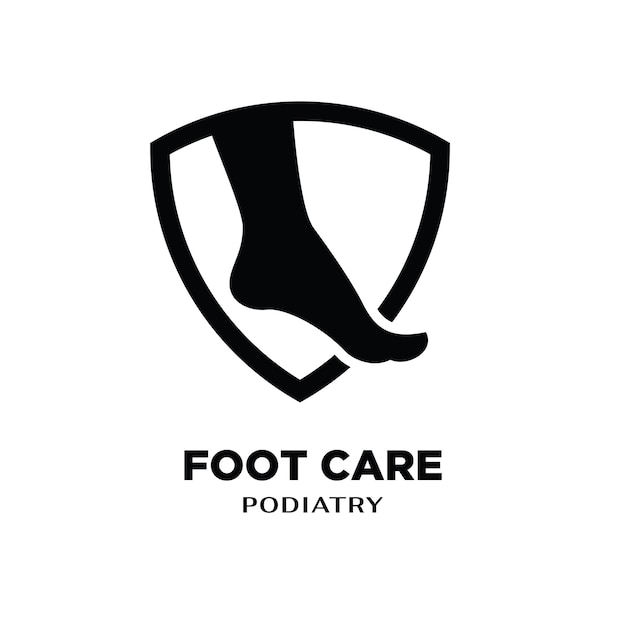 Ankle foot podiatry vector line logo icon illustration design